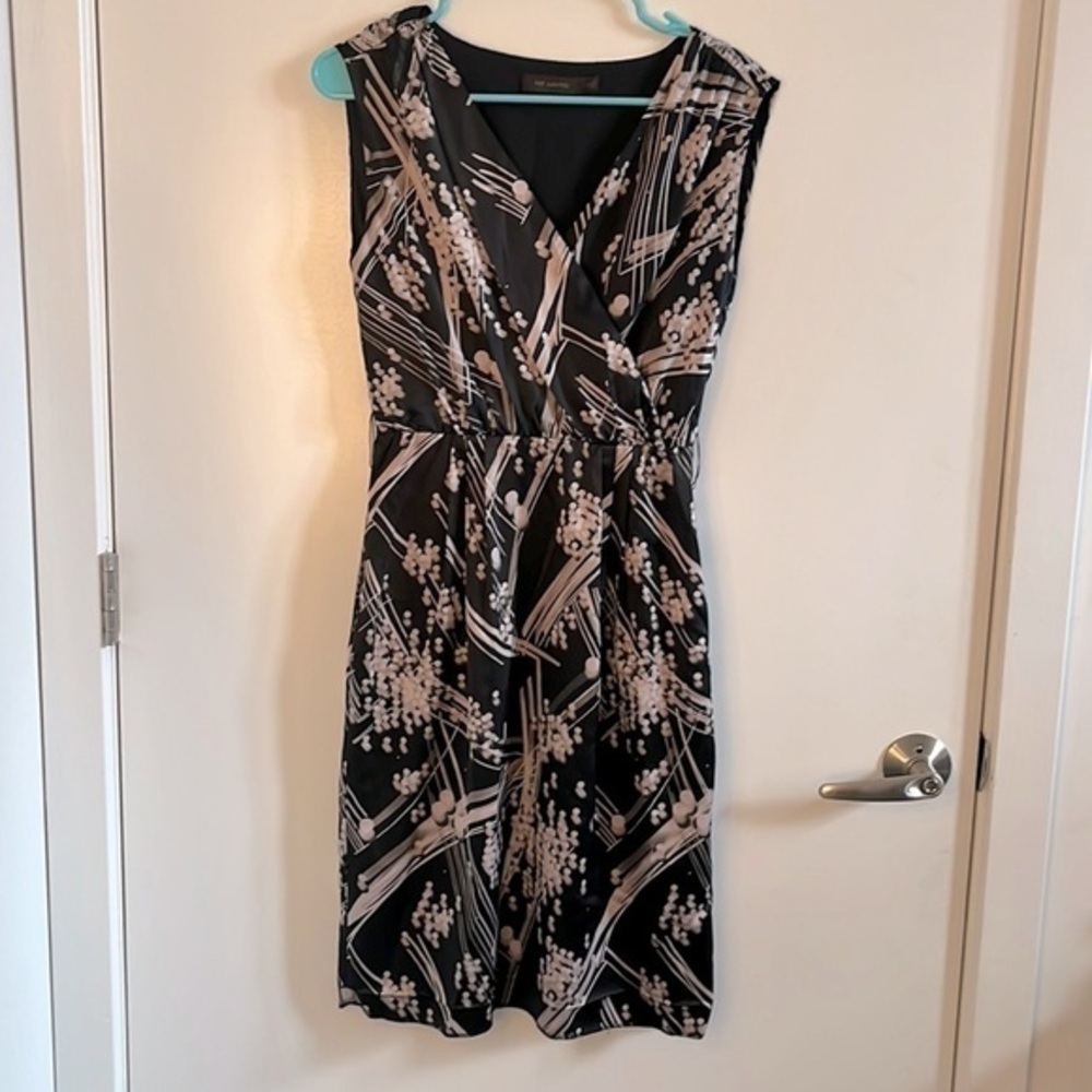 The Limited Brown & Tan Wrap Front Dress​​​​​​​​​​​​​​​​​​​